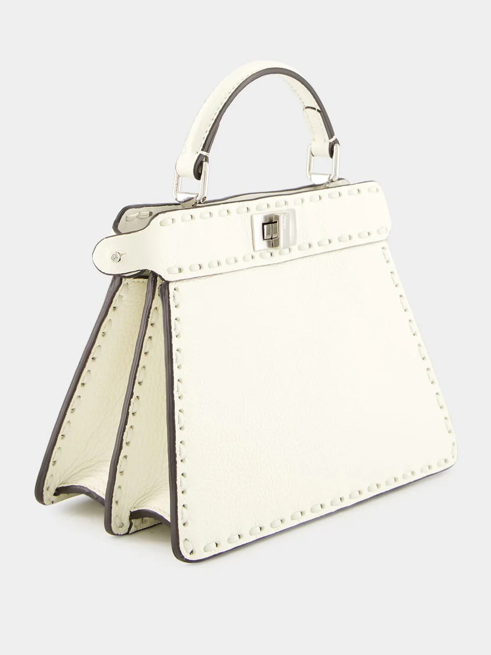 Peekaboo ISeeU Petite White Selleria Bag - Image 3