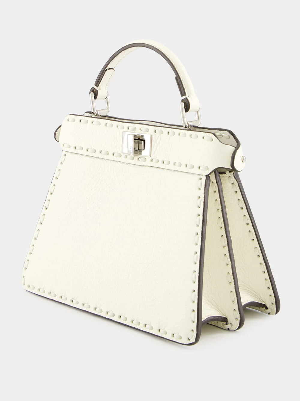 Peekaboo ISeeU Petite White Selleria Bag - Image 5