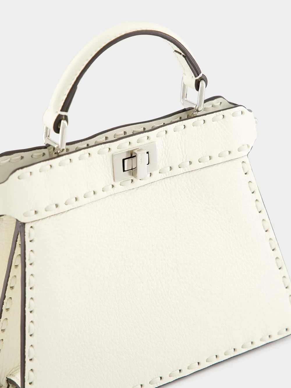 Peekaboo ISeeU Petite White Selleria Bag - Image 7