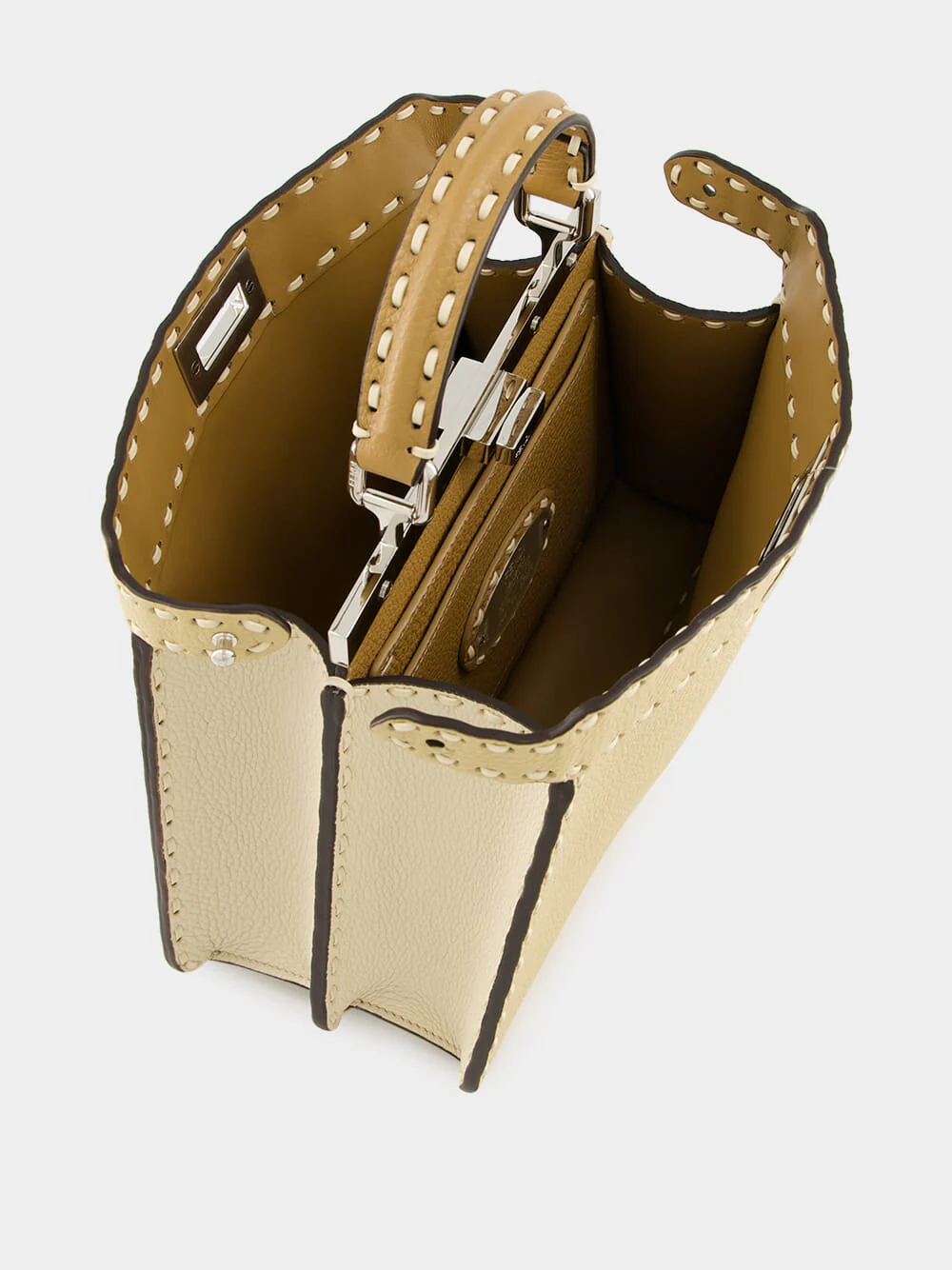 Peekaboo ISeeU Small Selleria Bag in Beige - Image 7