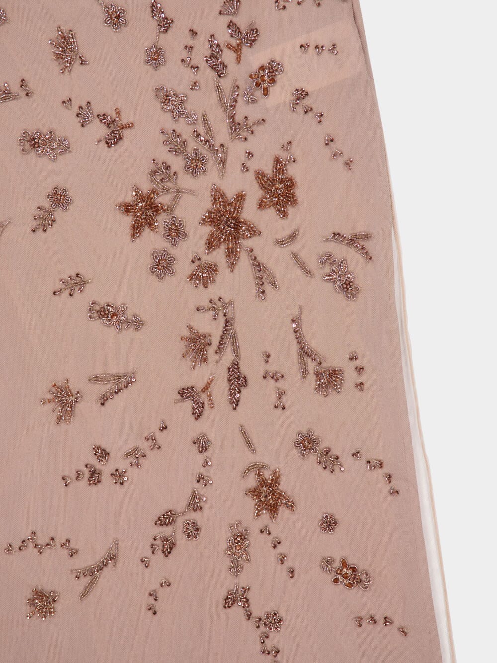 Pink Embroidered Tulle Skirt - Image 4