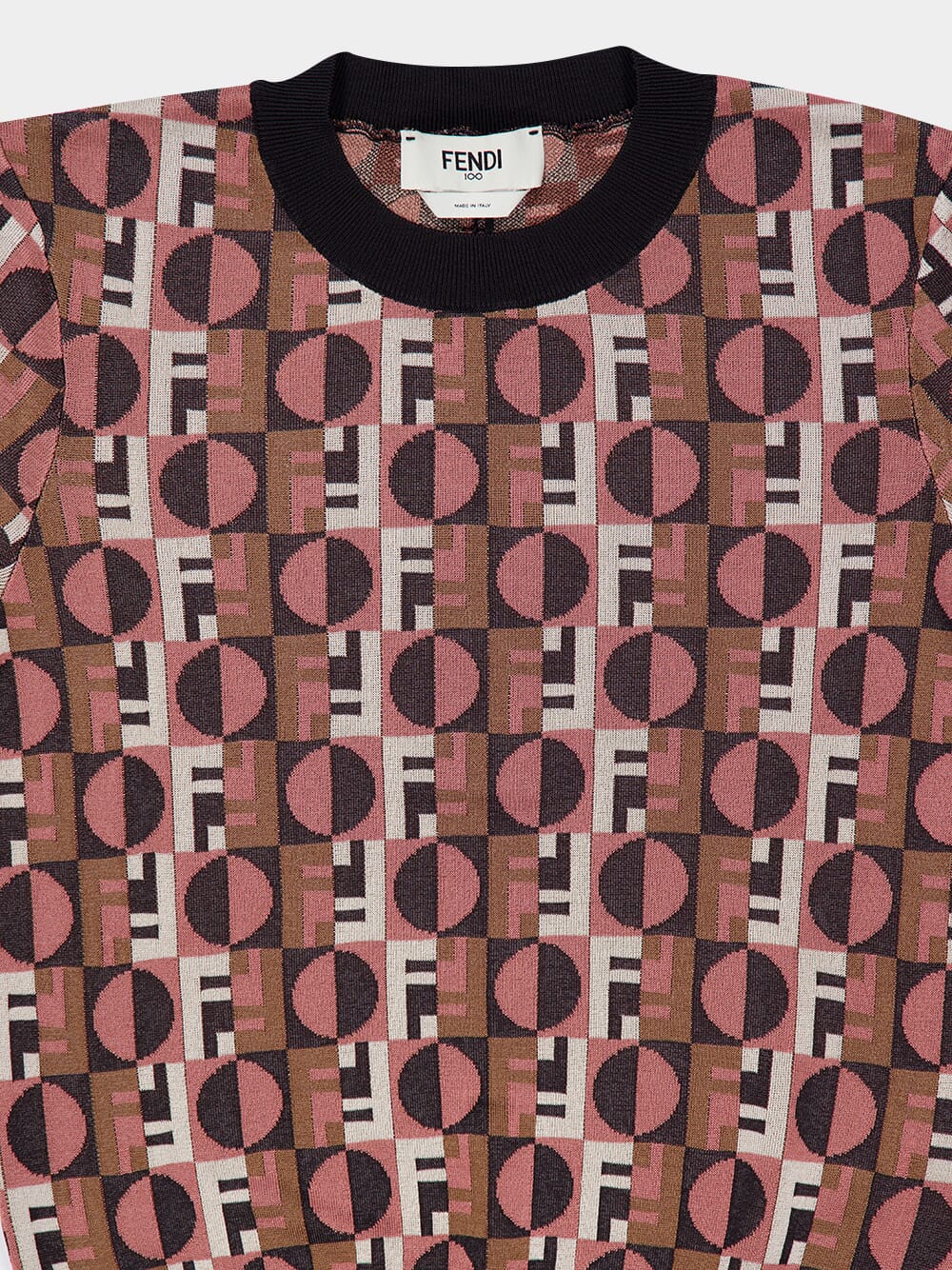 Pink Optical Jacquard Jumper - Image 3