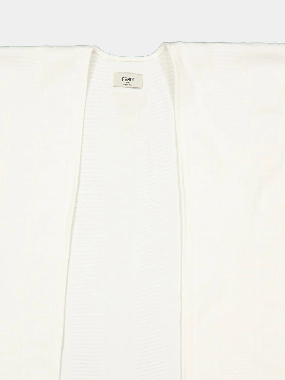 Ivory FF Wool Silk Poncho - Image 3
