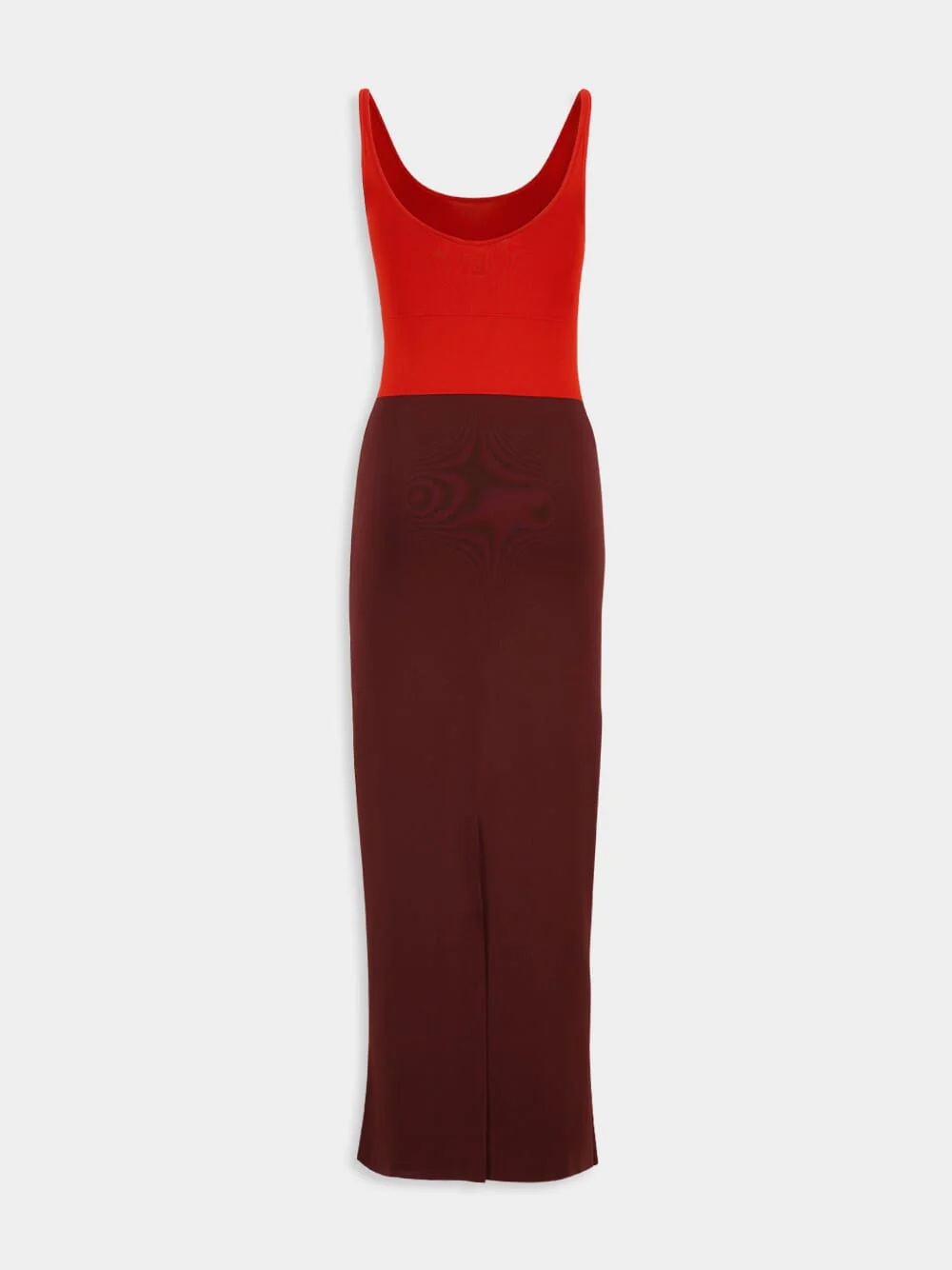 Red Viscose Colorblock Knit Dress - Image 3