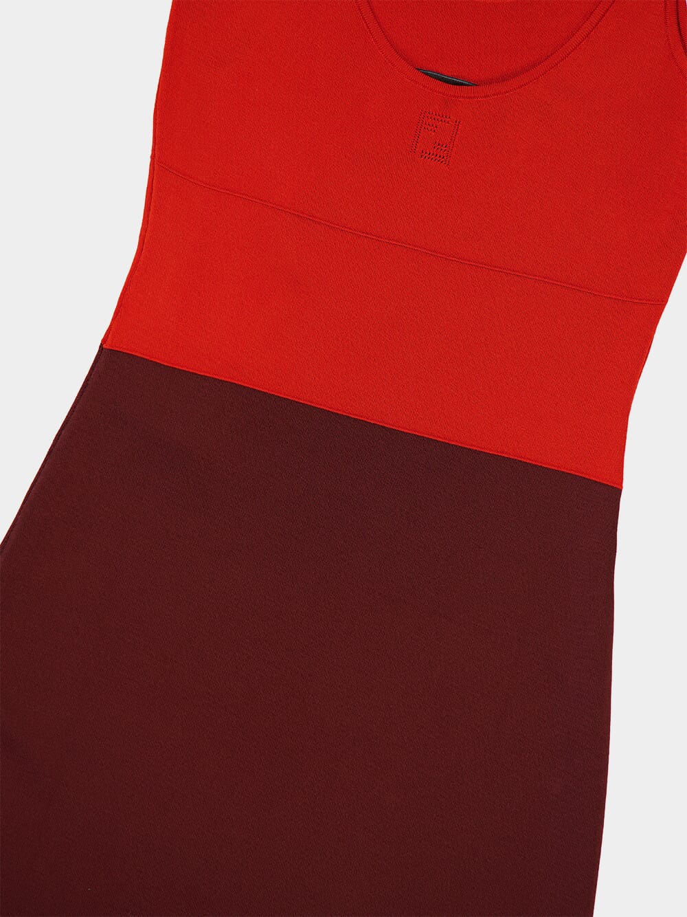 Red Viscose Colorblock Knit Dress - Image 5