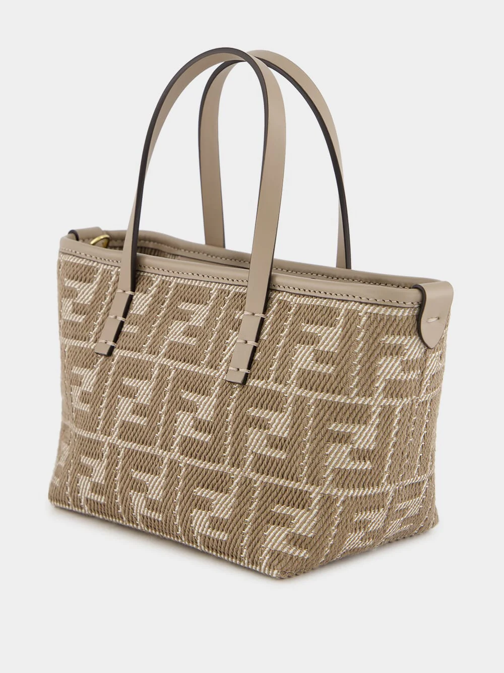 Roll Mini Dove Grey FF Jacquard Mini Bag - Image 12