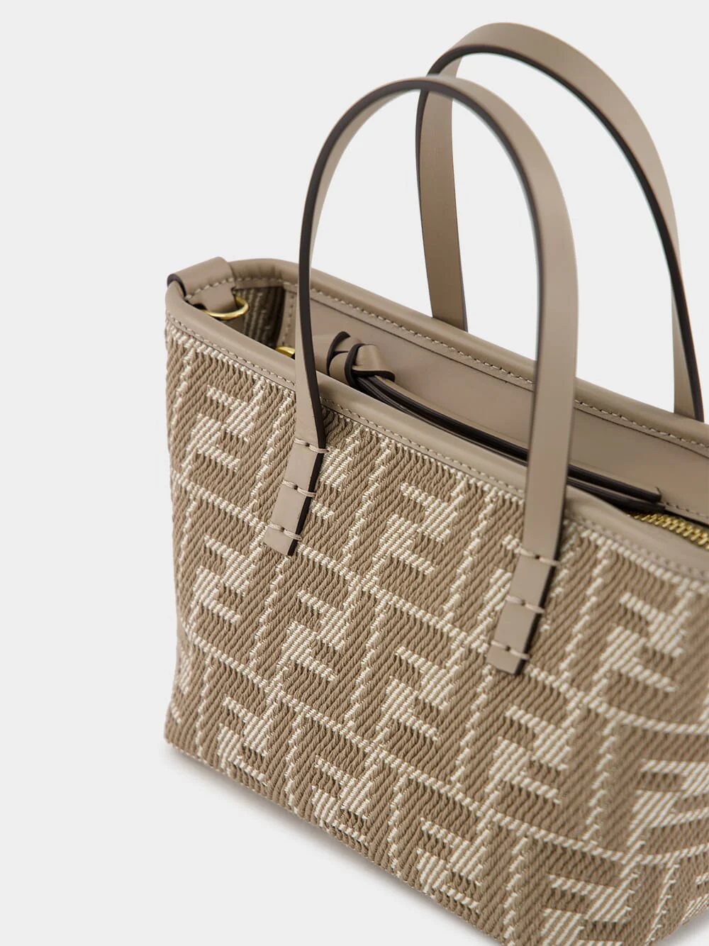 Roll Mini Dove Grey FF Jacquard Mini Bag - Image 14