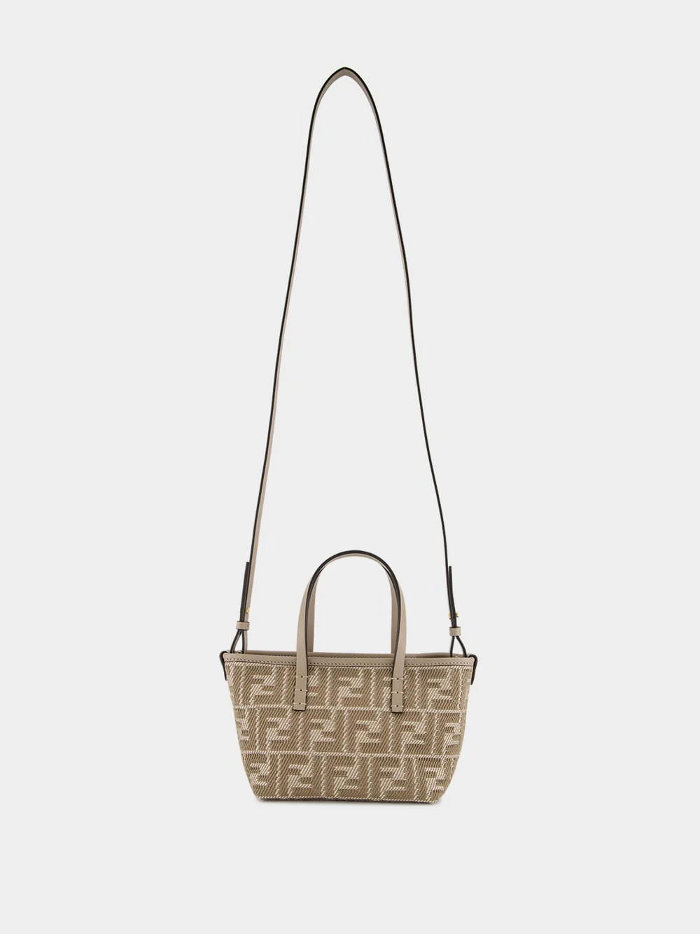 Roll Mini Dove Grey FF Jacquard Mini Bag - Image 2