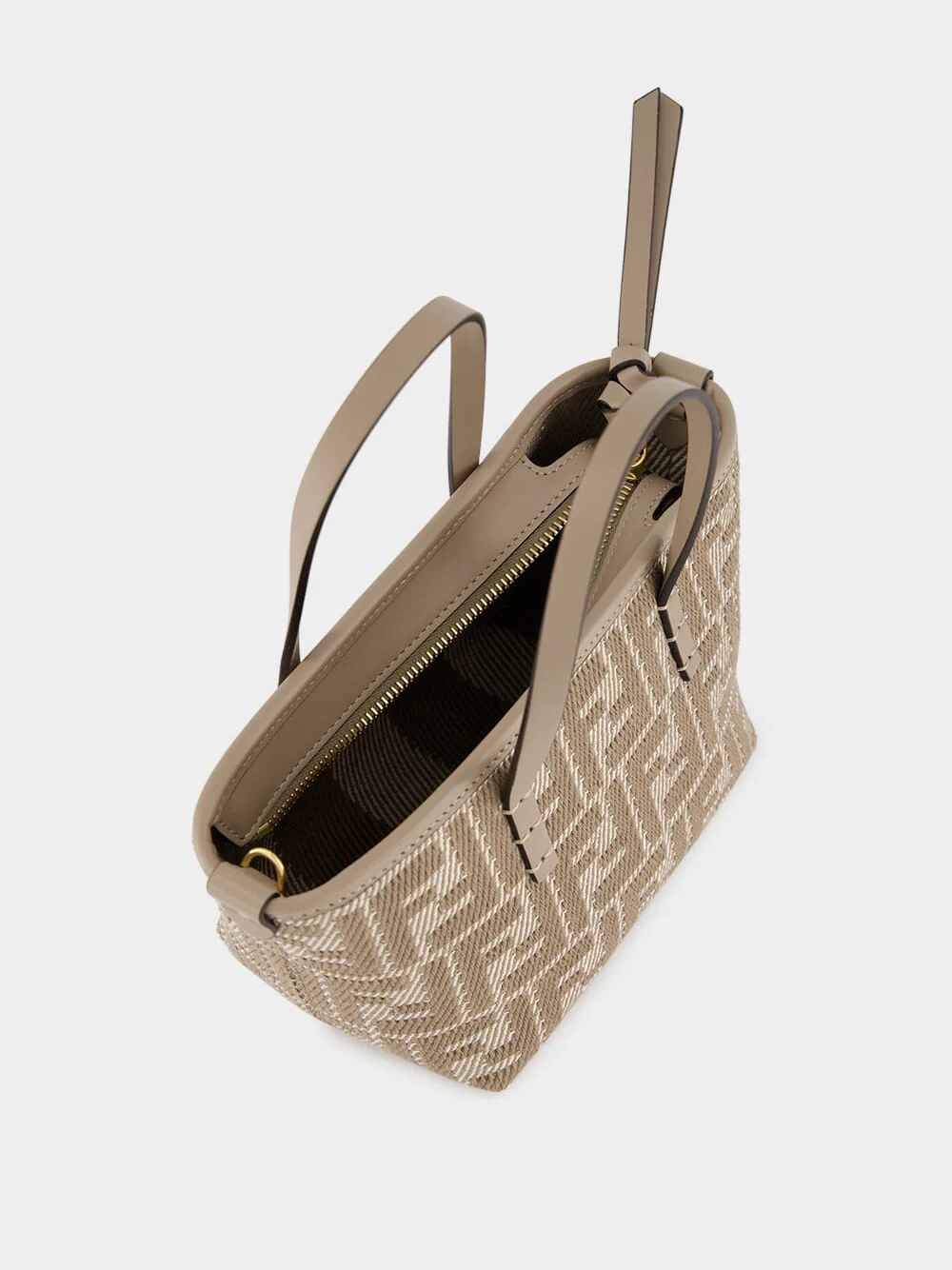 Roll Mini Dove Grey FF Jacquard Mini Bag - Image 6
