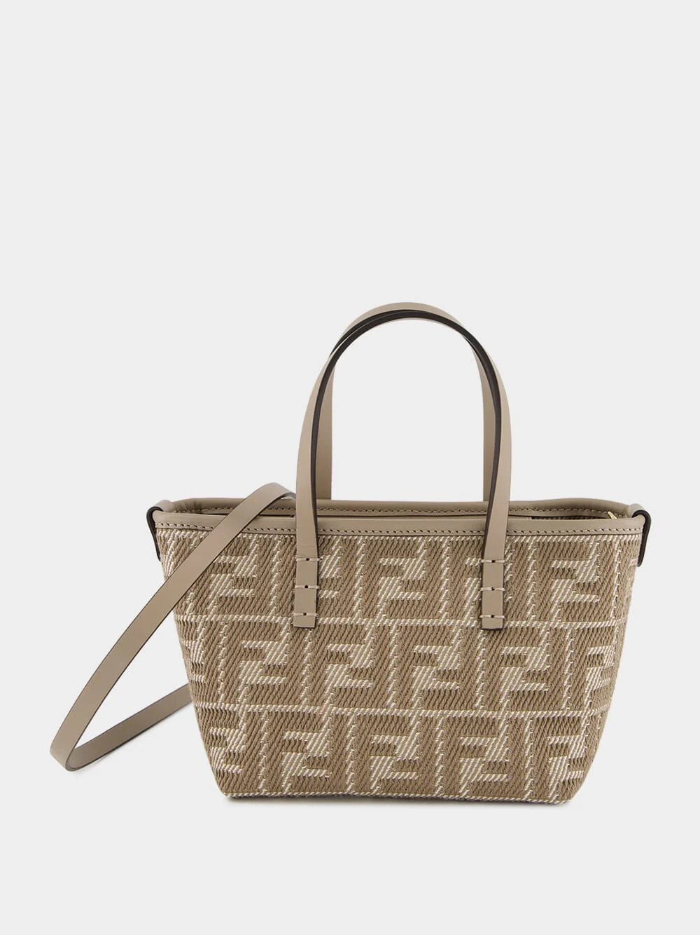 Roll Mini Dove Grey FF Jacquard Mini Bag - Image 8
