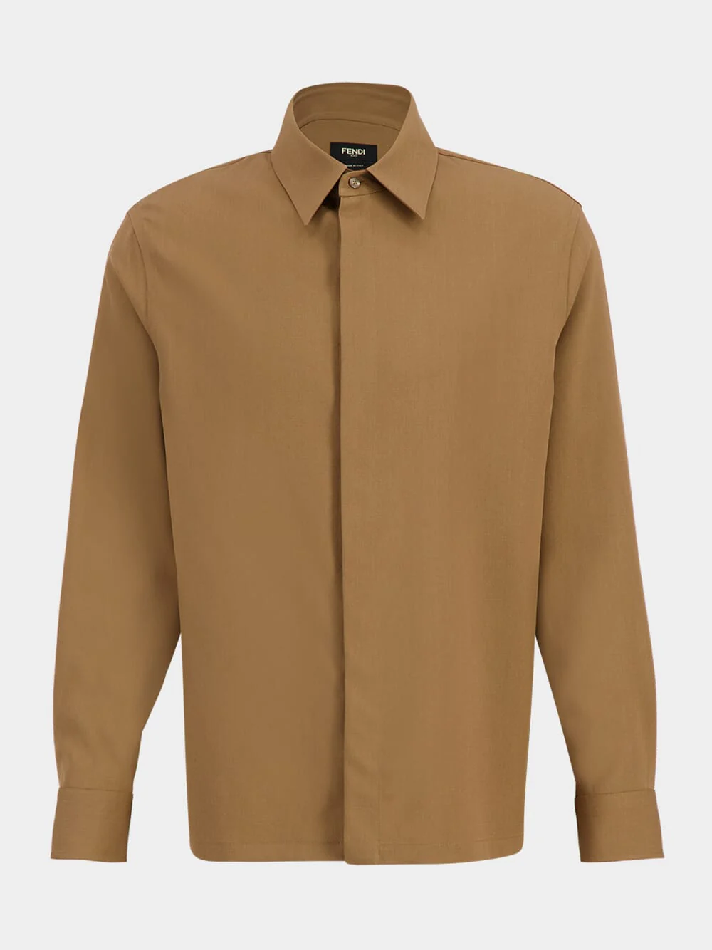 Rust Wool Gabardine Shirt
