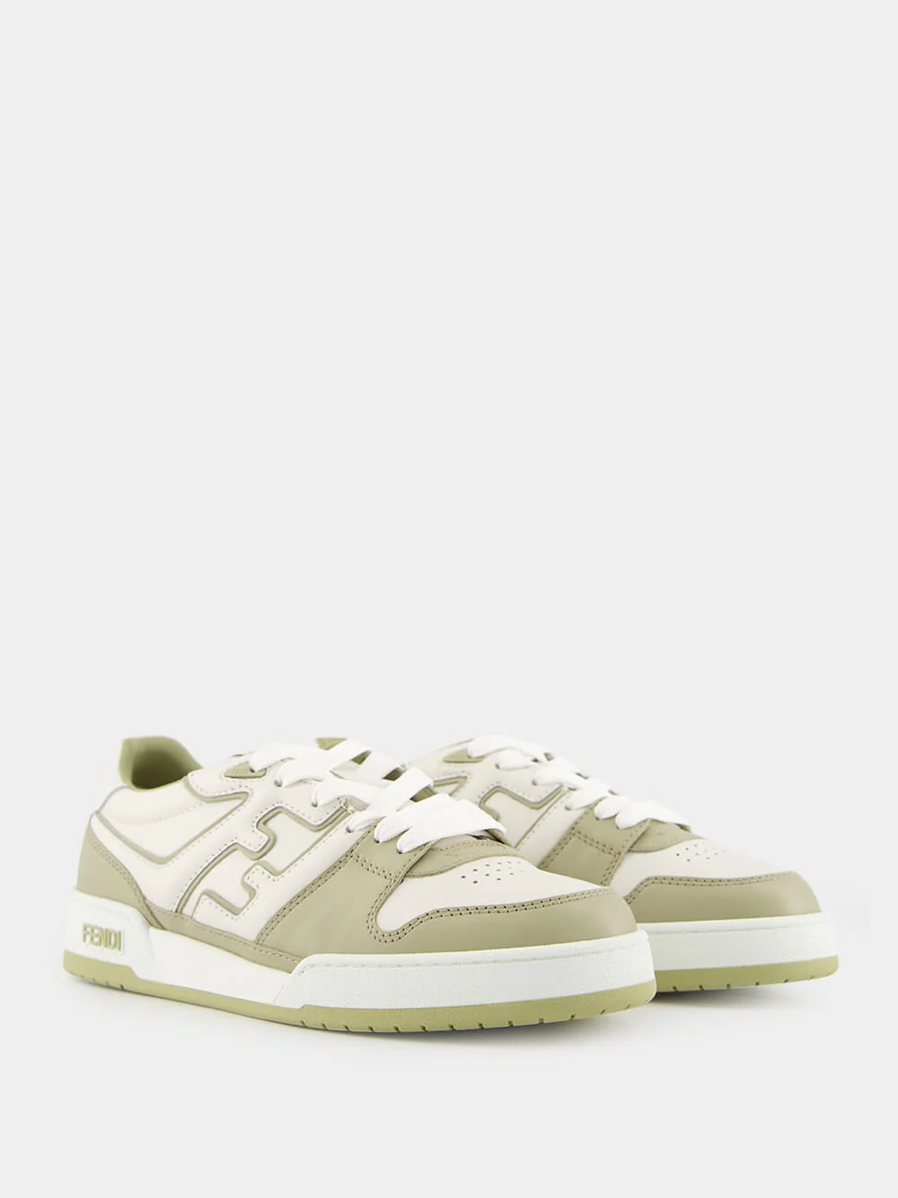 Sage Match Leather Sneakers - Image 10