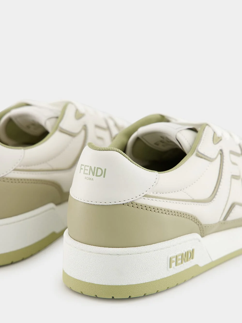 Sage Match Leather Sneakers - Image 13
