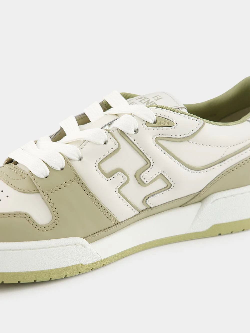 Sage Match Leather Sneakers - Image 14