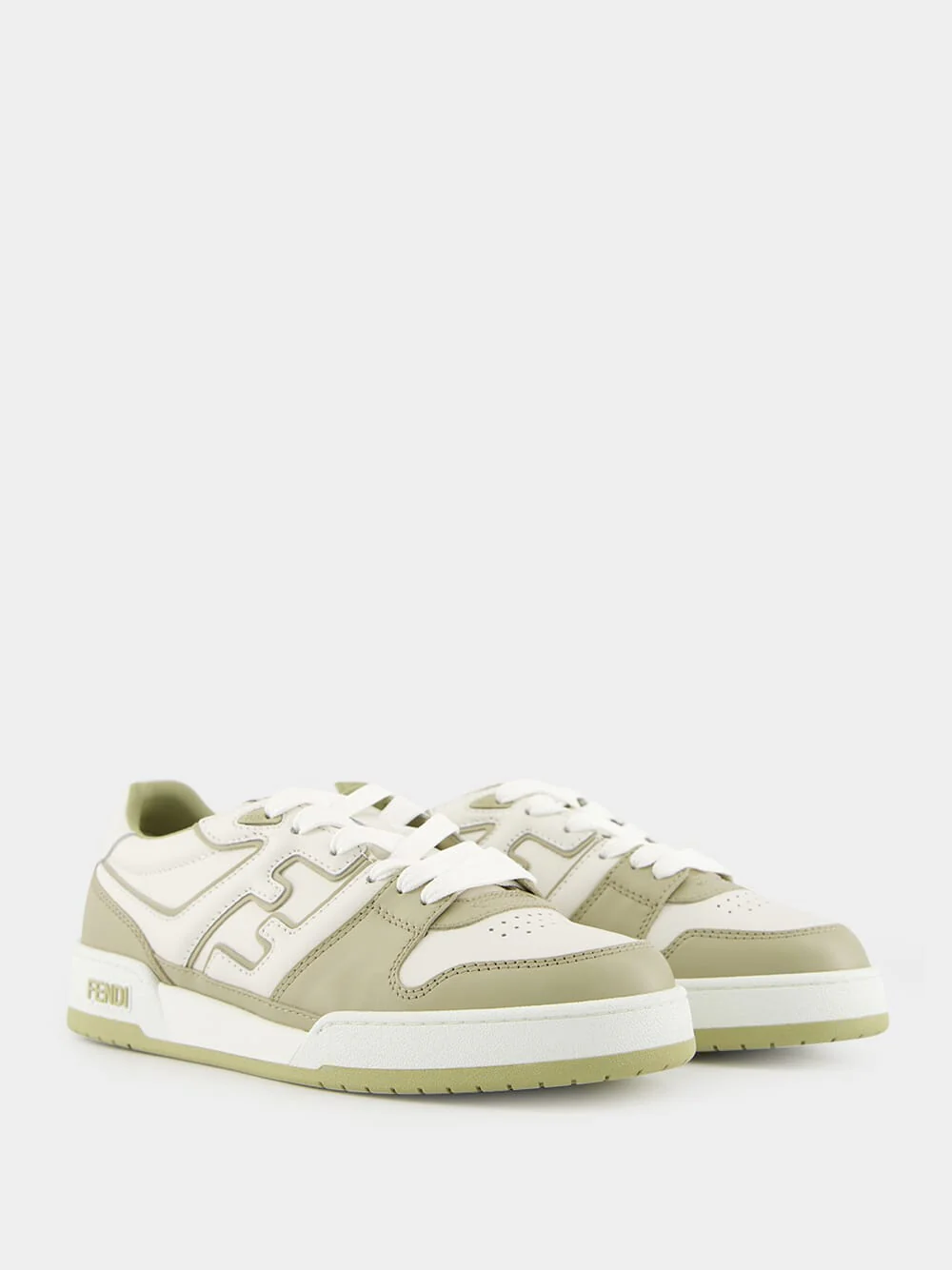 Sage Match Leather Sneakers - Image 3
