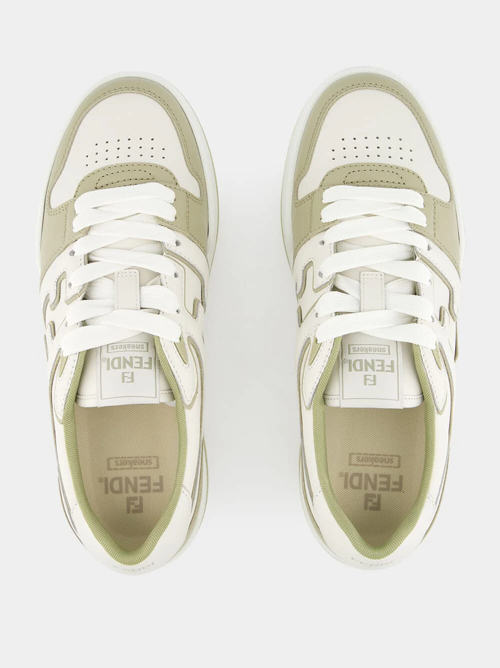 Sage Match Leather Sneakers - Image 4