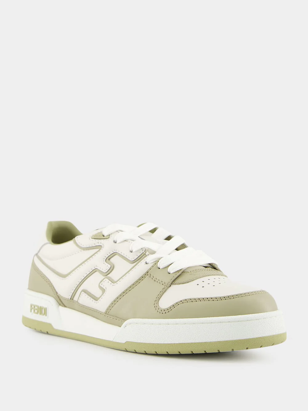 Sage Match Leather Sneakers - Image 9