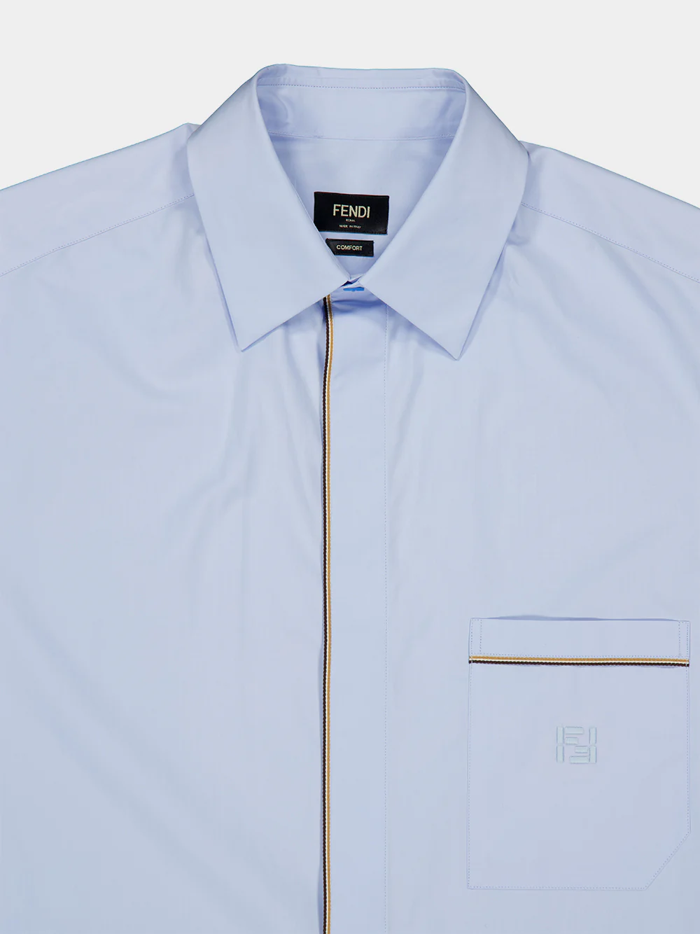 Light Blue Cotton Oxford Shirt - Image 3