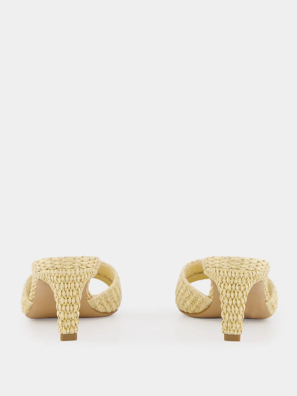 Beige Cotton Fibre FFold Sandals - Image 5