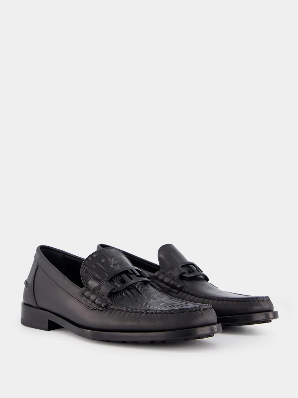 Black Fendi O’Lock Loafers - Image 3