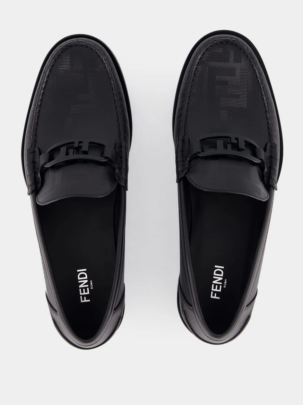 Black Fendi O’Lock Loafers - Image 4
