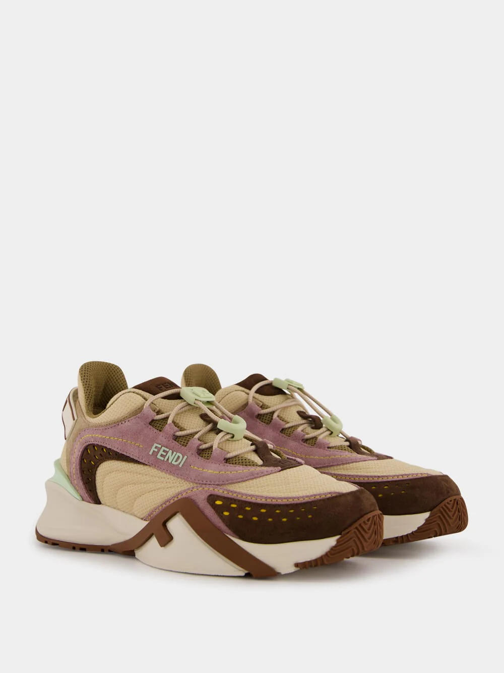 Brown Mesh and Suede Sneakers - Image 10