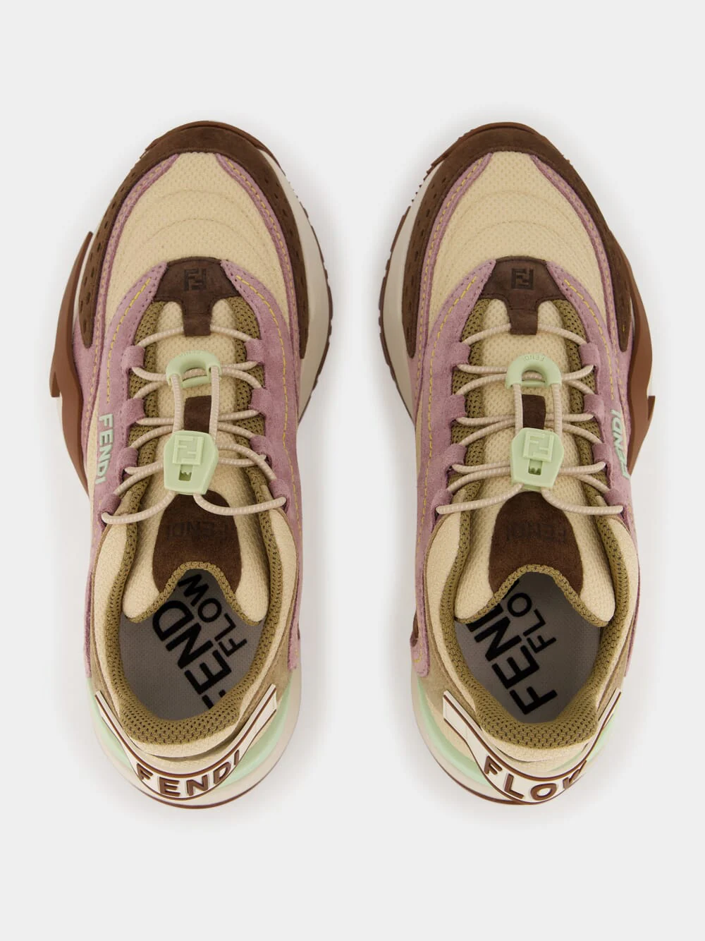 Brown Mesh and Suede Sneakers - Image 4