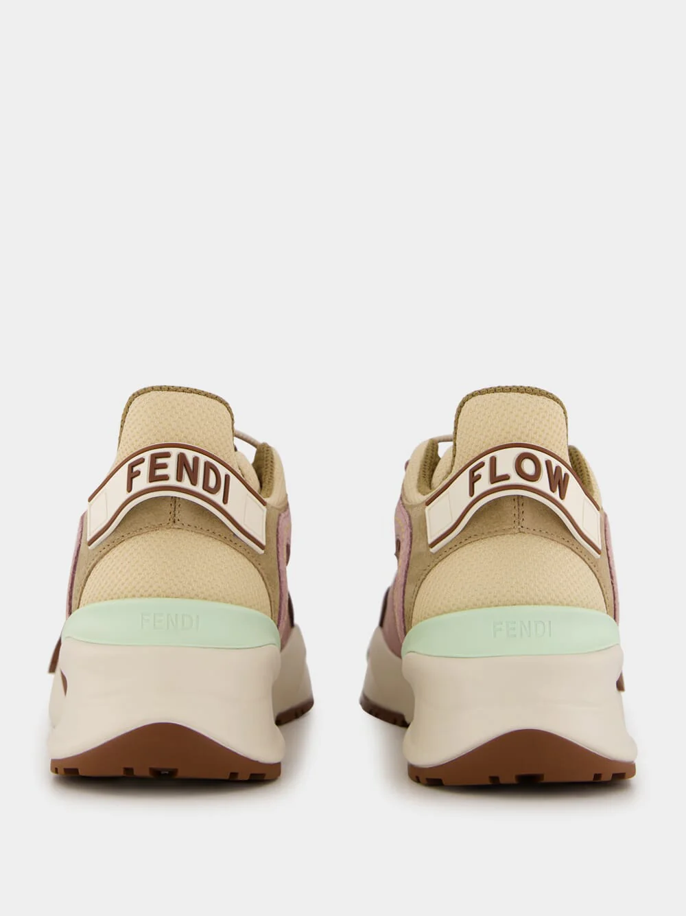 Brown Mesh and Suede Sneakers - Image 5