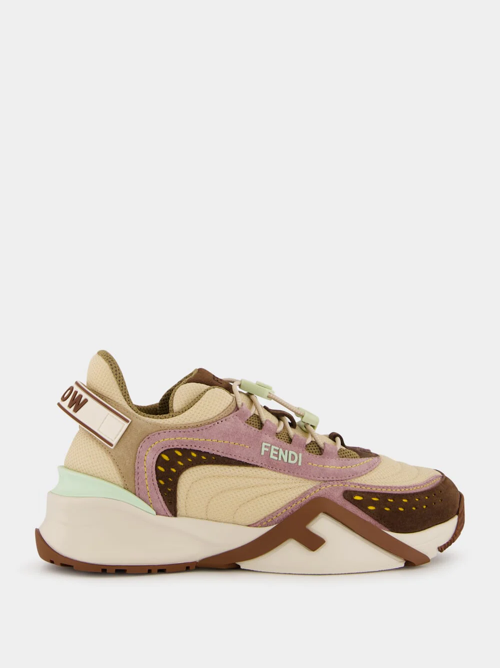 Brown Mesh and Suede Sneakers - Image 8