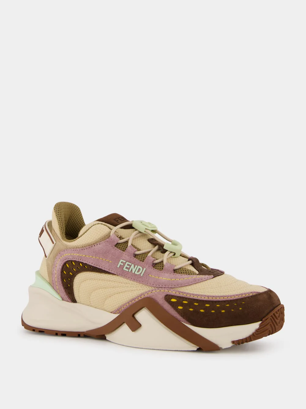 Brown Mesh and Suede Sneakers - Image 9