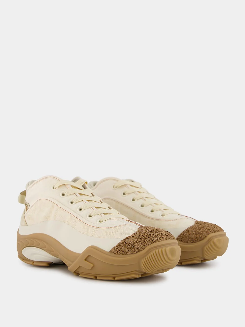 Lab White Fabric Mid-Tops - Image 4