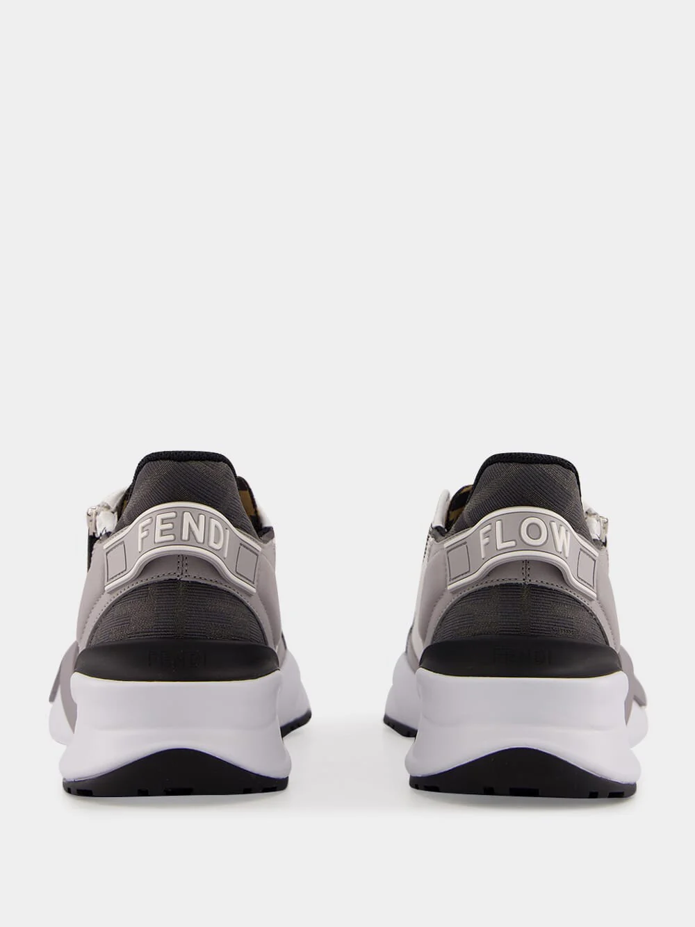 Flow Grey Leather Low-Top Sneakers - Image 5