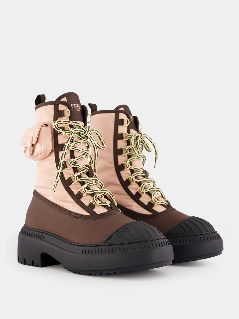 Pink Lace-Up Biker Boots - Image 3
