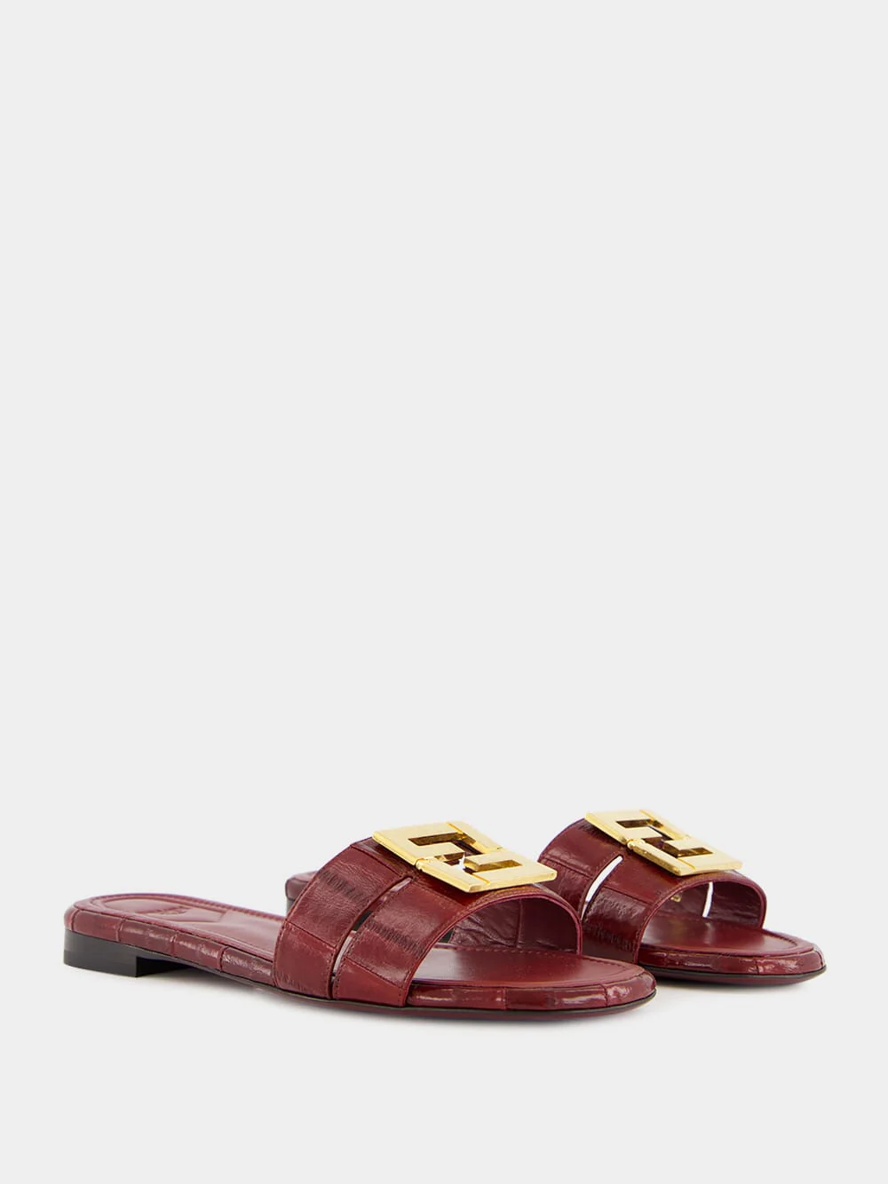 Burgundy FFold Sandals - Image 3