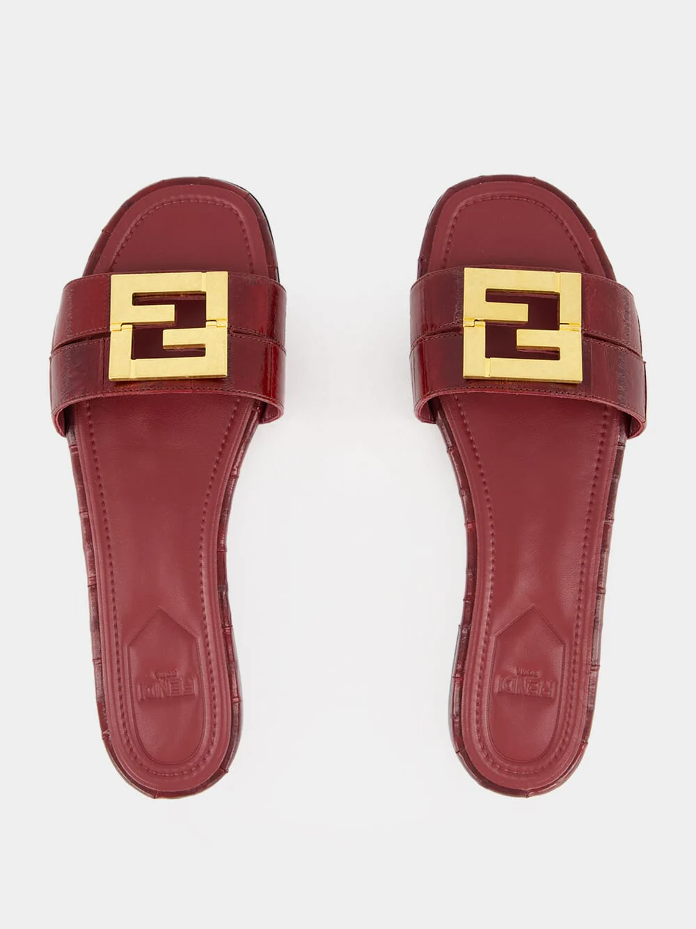 Burgundy FFold Sandals - Image 4