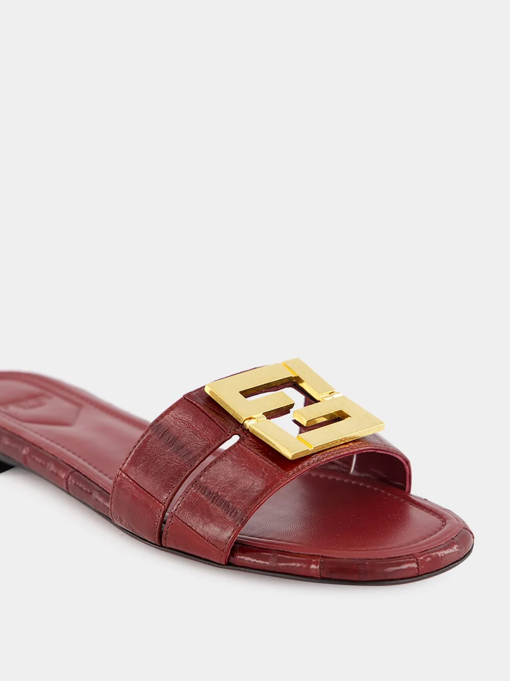 Burgundy FFold Sandals - Image 6