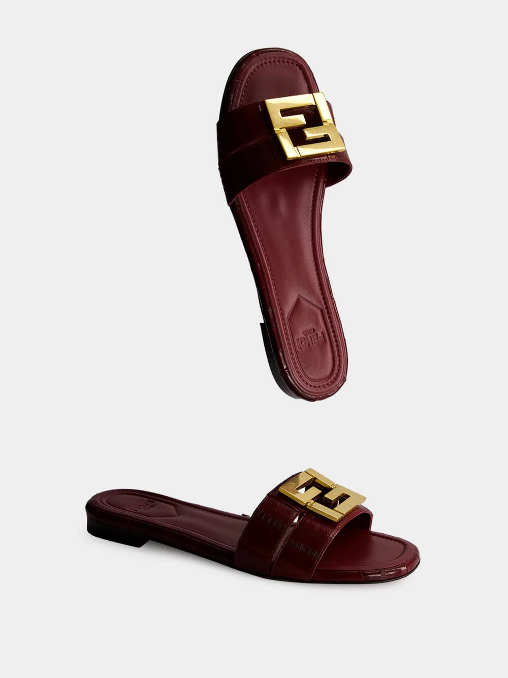 Burgundy FFold Sandals - Image 7
