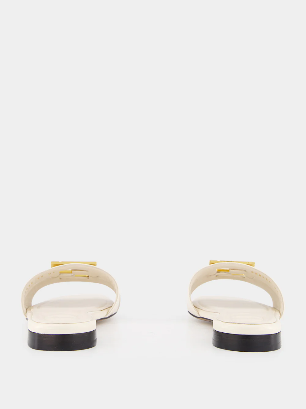White Leather FFold Sandals - Image 4