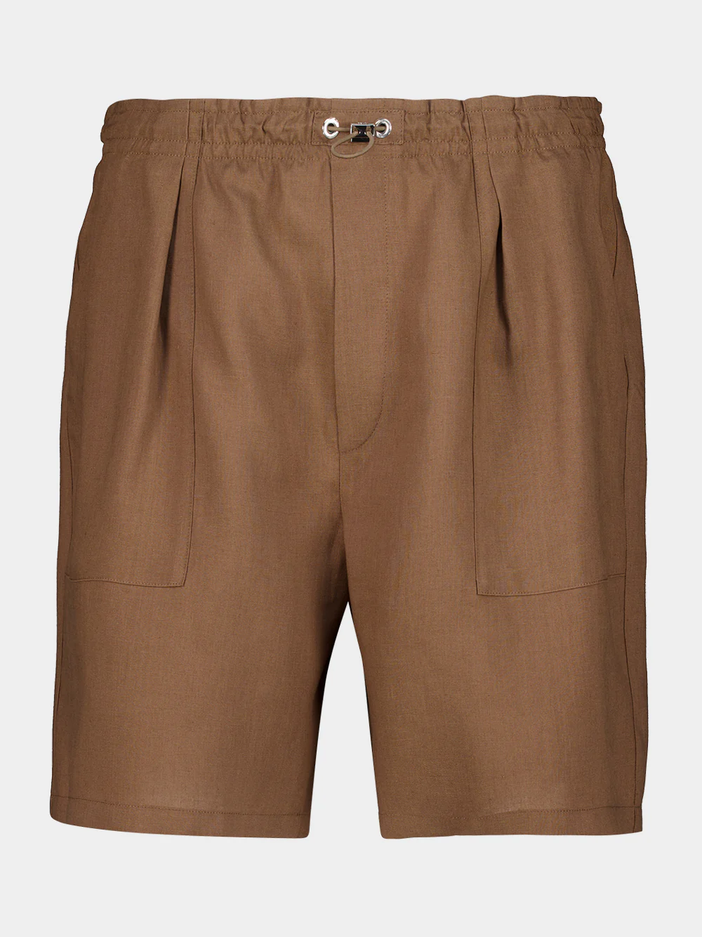 Light Brown Linen Bermuda Shorts