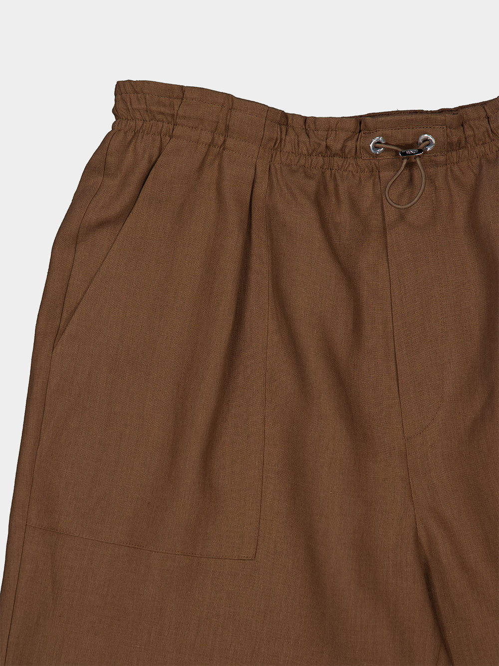 Light Brown Linen Bermuda Shorts - Image 3