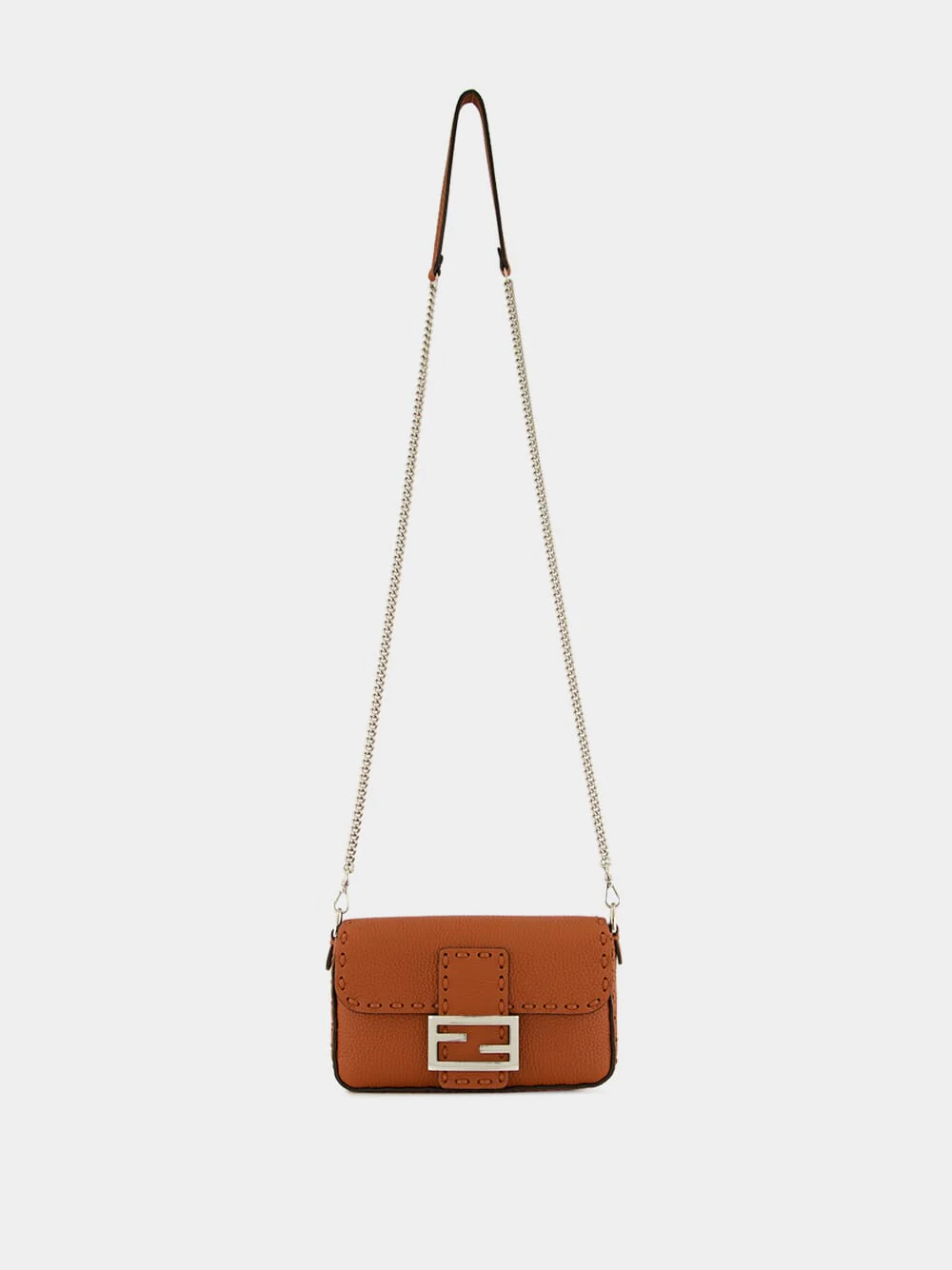 Sienna Brown Baguette Mini Selleria Bag - Image 2