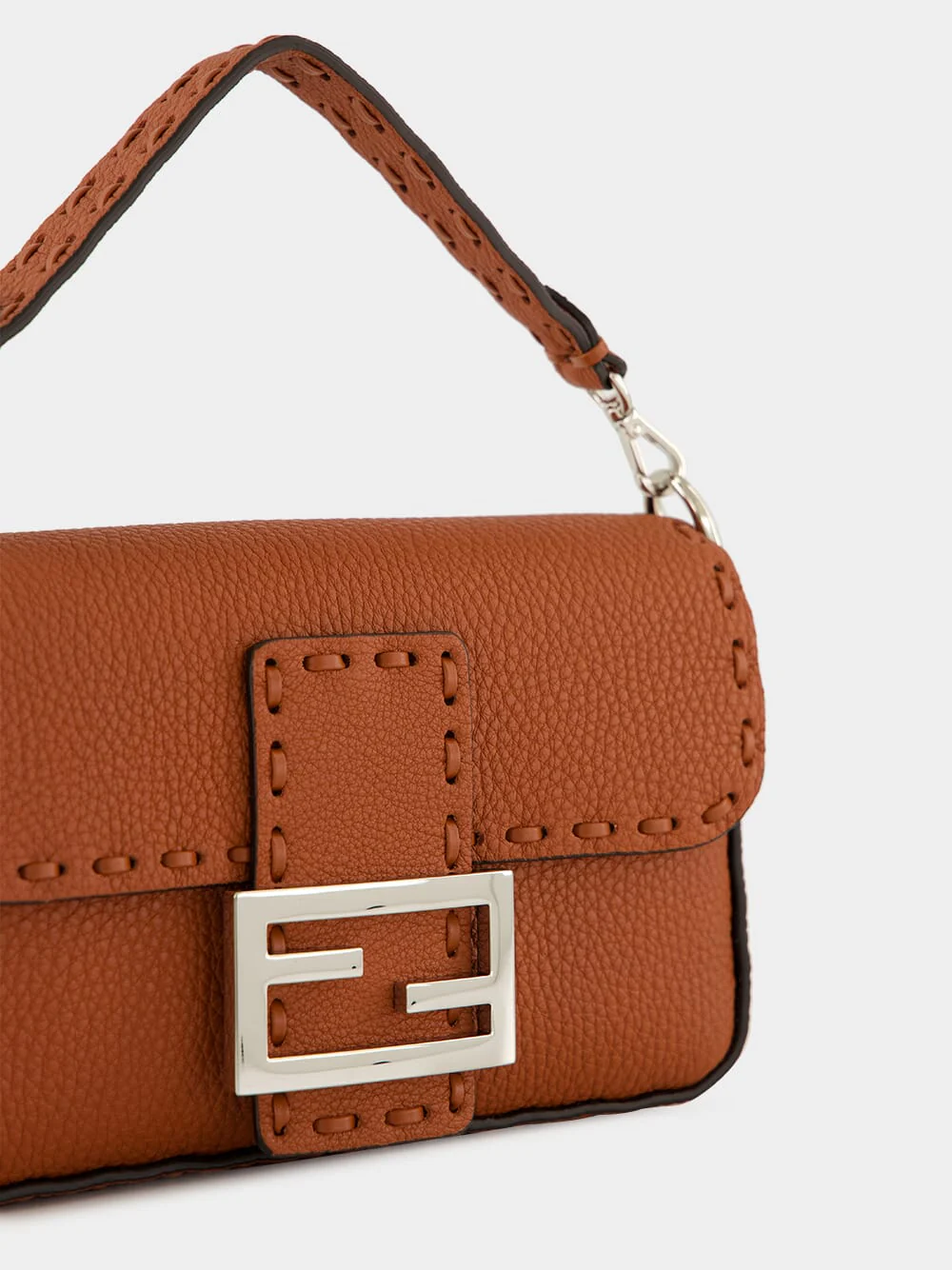 Sienna Brown Baguette Mini Selleria Bag - Image 7
