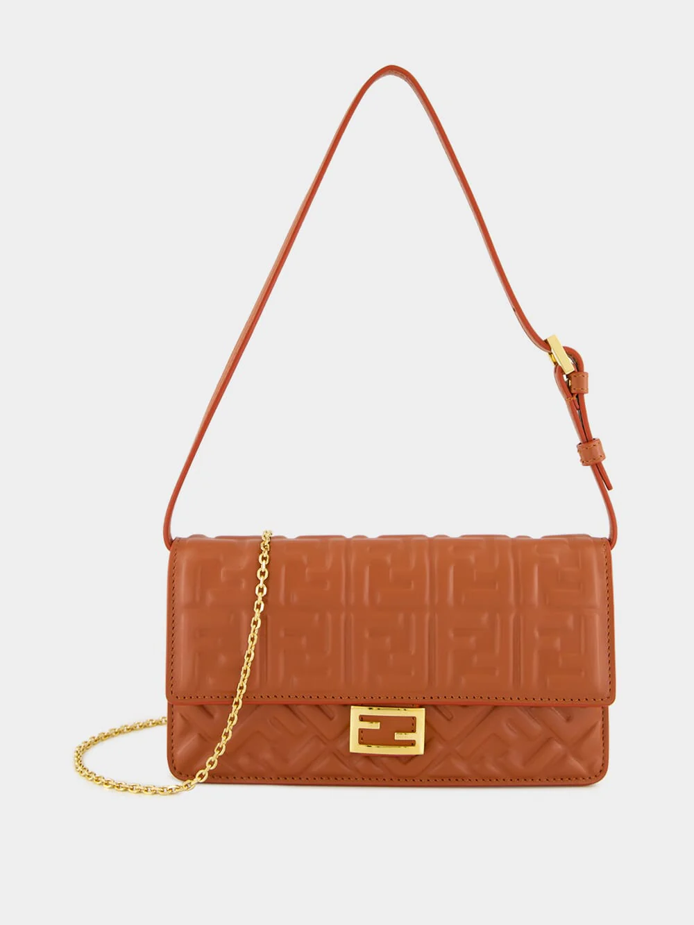 Sienna Brown Wallet On Chain Baguette