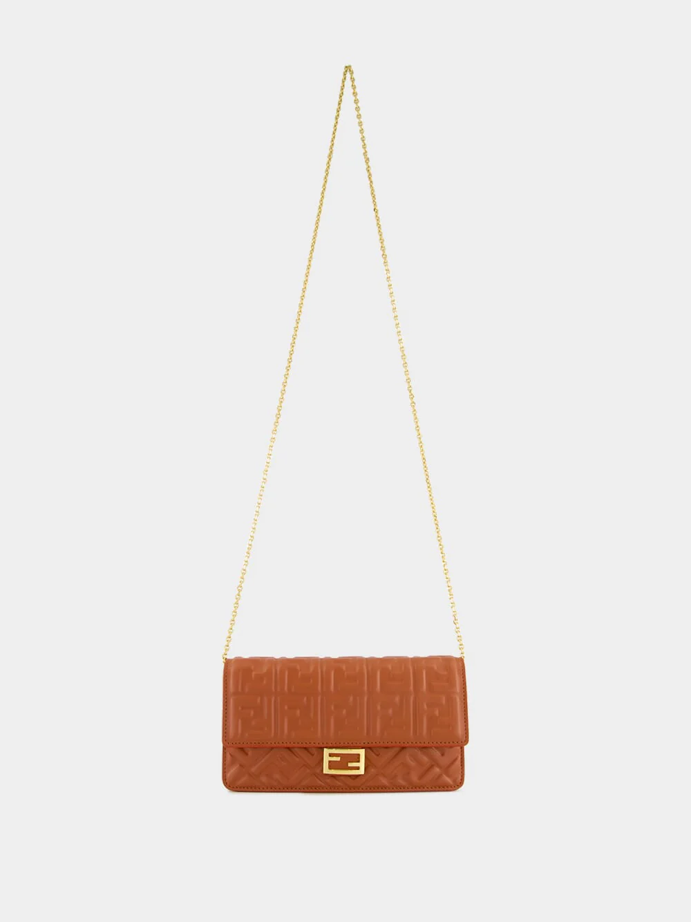 Sienna Brown Wallet On Chain Baguette - Image 2