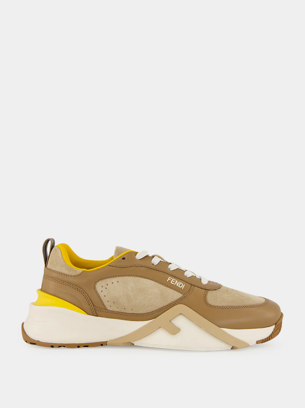 Flow Brown Leather Low-Top Sneakers