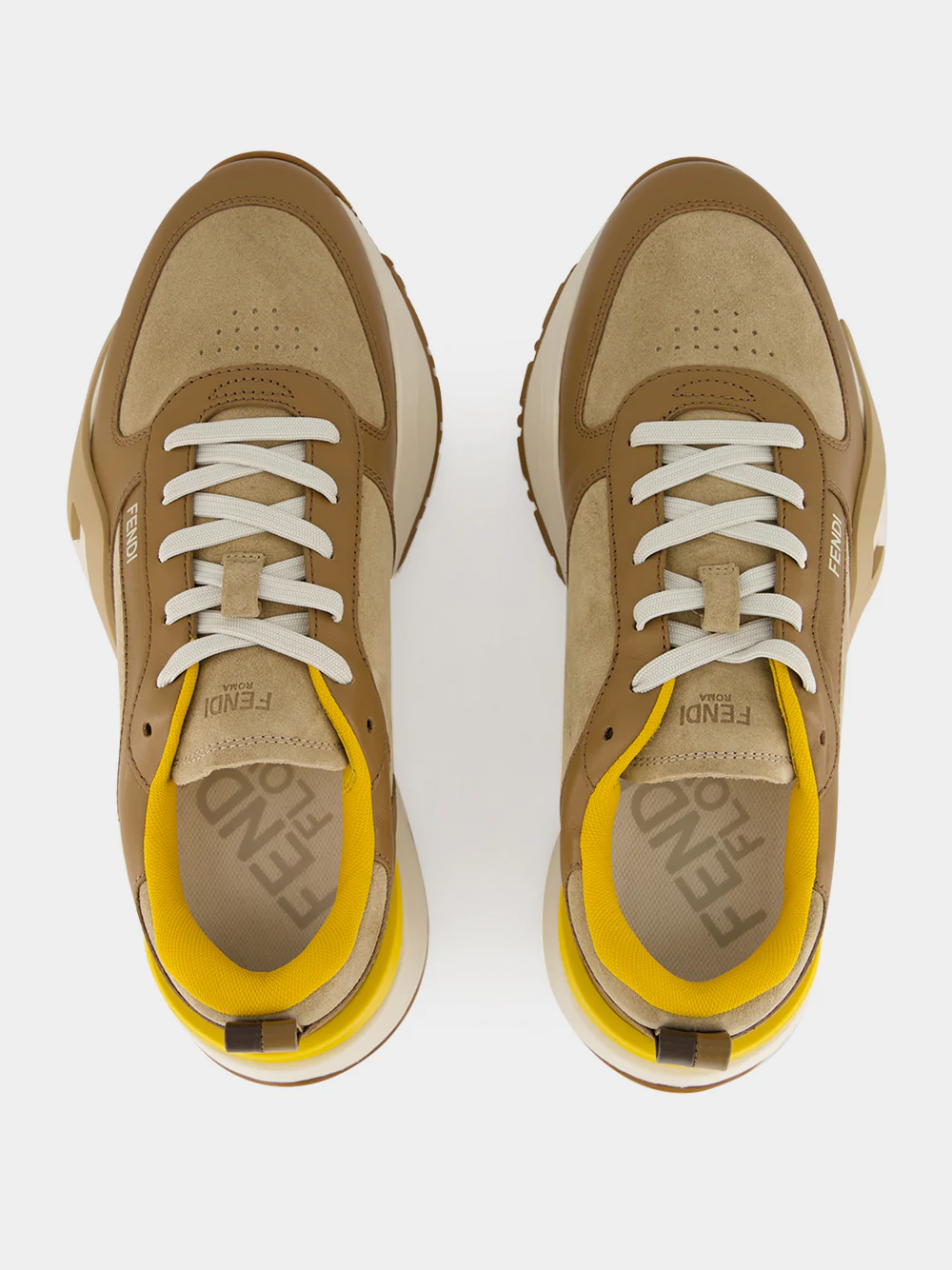 Flow Brown Leather Low-Top Sneakers - Image 4