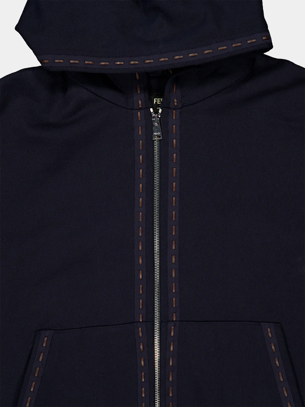 Navy Hooded Zip-Up Sweatshirt - Image 4