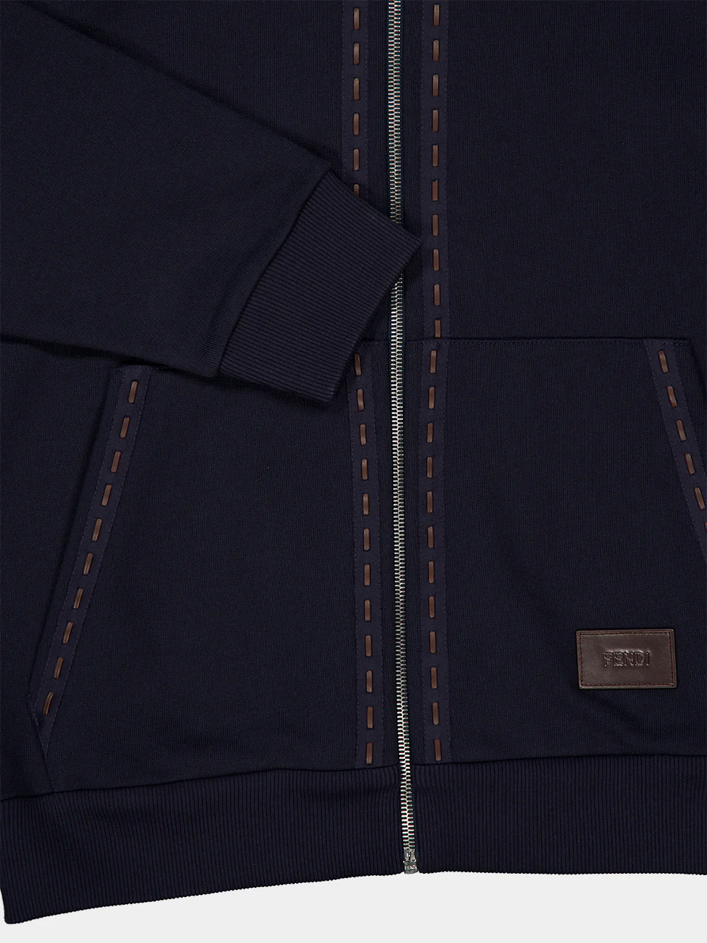 Navy Hooded Zip-Up Sweatshirt - Image 5
