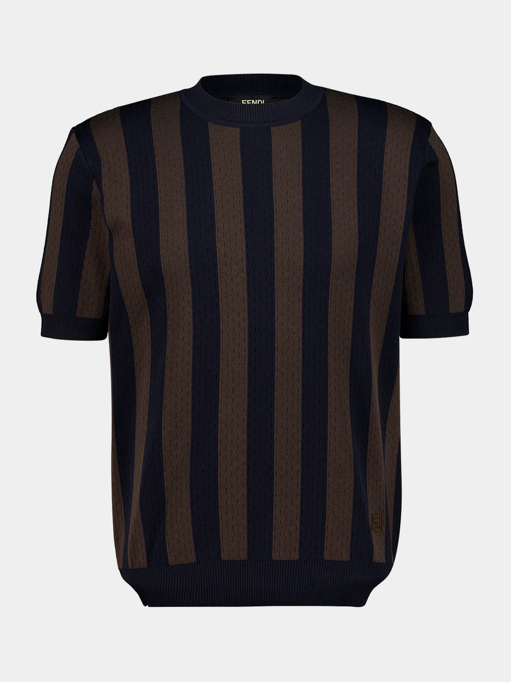 Brown and Blue Pequin Silk Cotton Jumper