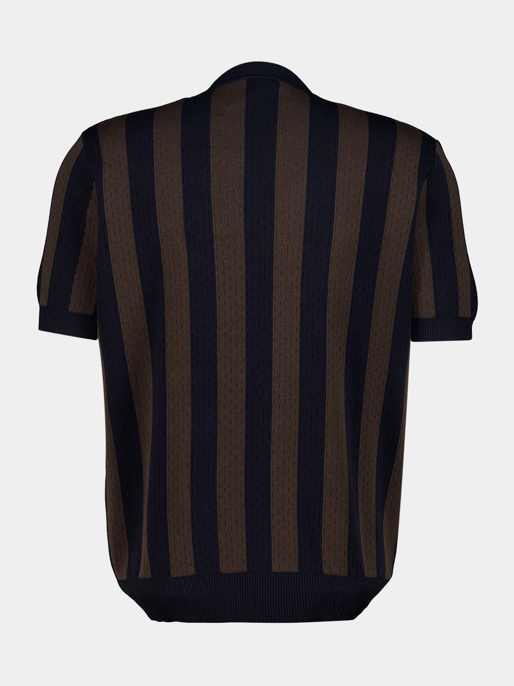 Brown and Blue Pequin Silk Cotton Jumper - Image 2